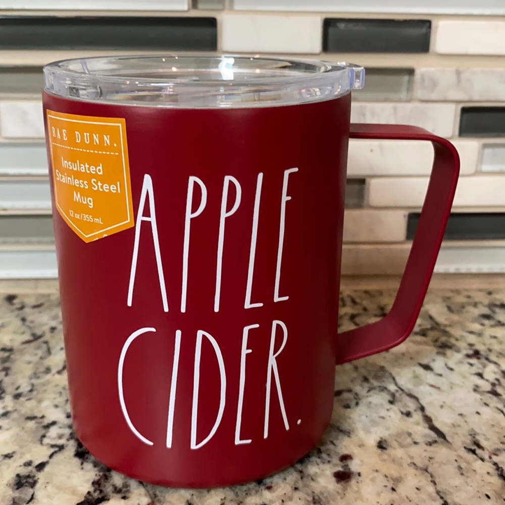 Rae Dunn APPLE CIDER 12 oz insulated mug